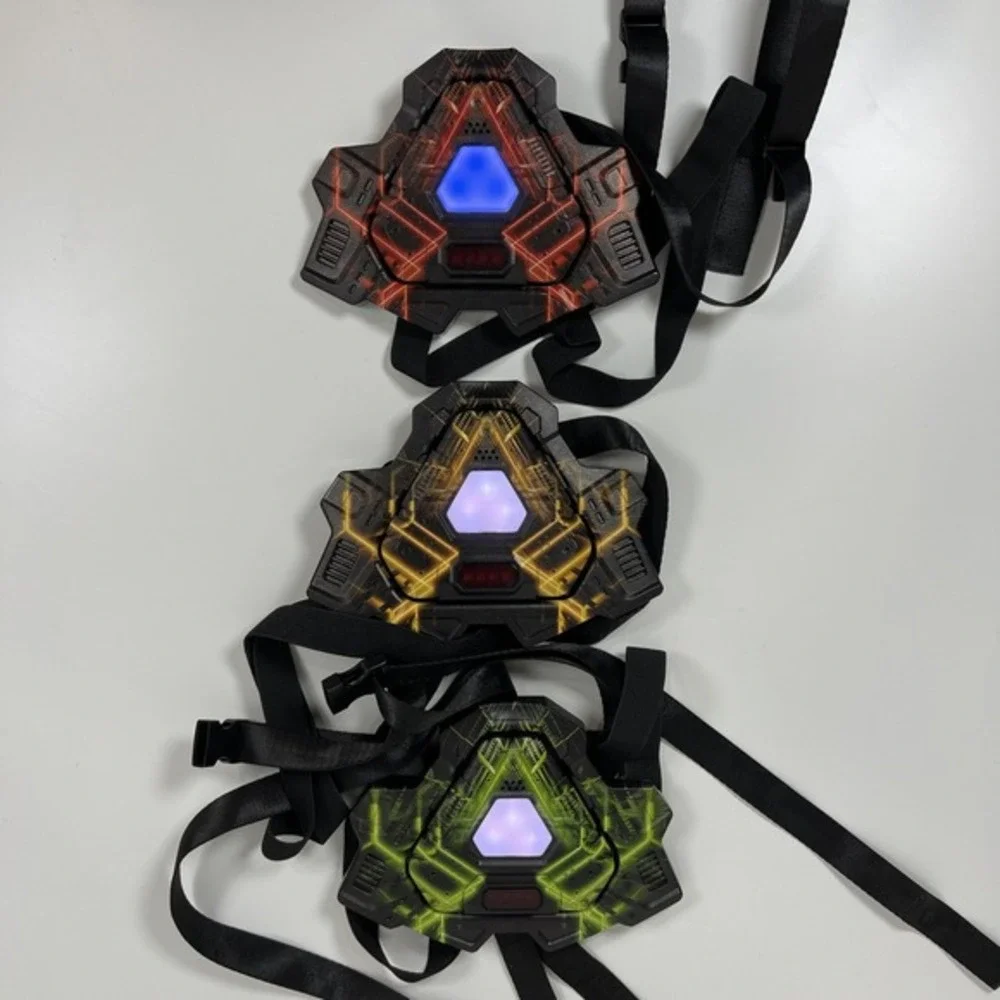 SET OF‎ 3 Laser Tag Receivers Red Yellow & Green Chest Strap Receivers